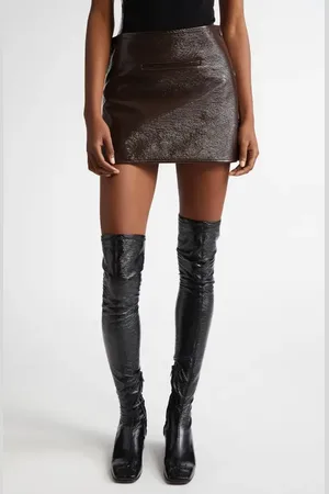 Courrèges Oblique Vinyl Miniskirt in at Nordstrom, Size 2 Us