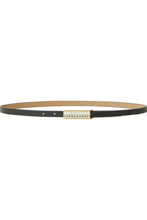 B-Low The Belt Ava Crystal Buckle Leather Belt in at Nordstrom, Size Large