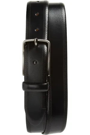 Johnston & Murphy Perforated Leather Belt in at Nordstrom, Size 32