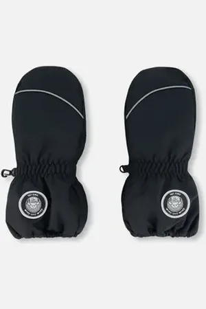 Deux par Deux Baby Unisex Solid Mittens Black in at Nordstrom, Size 12-24 M