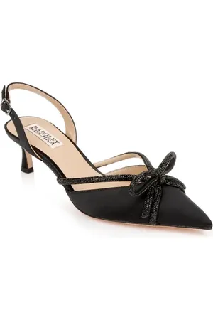 Badgley Mischka Angelina Slingback Pointed Toe Kitten Heel Pump in at Nordstrom, Size 8.5