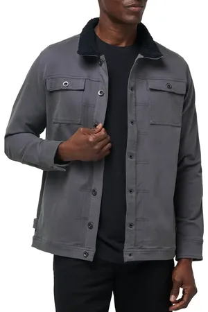 Travis Mathew Cloud Denim Fleece Collar Jacket in at Nordstrom, Size Medium