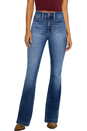 GOOD AMERICAN Good Curve Patch Pocket Bootcut Jeans in at Nordstrom, Size 00