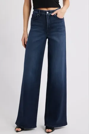 GOOD AMERICAN Good Skate High Waist Wide Leg Jeans in at Nordstrom, Size 15