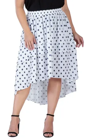 Standards & Practices Polka Dot Tiered High-Low Skirt in at Nordstrom, Size 1X