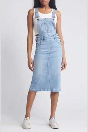 Hidden Jeans Midi Denim Skirtall in at Nordstrom, Size X-Small