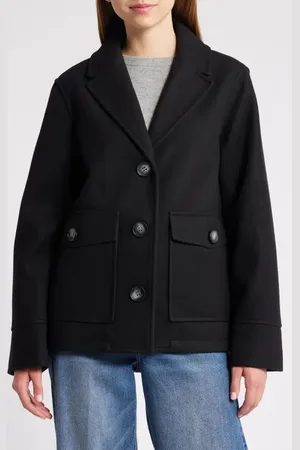 Sam Edelman Patch Pocket Short Coat in at Nordstrom, Size Large