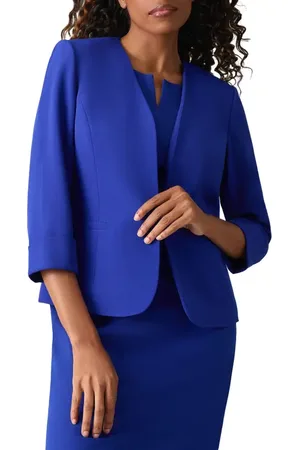 Kasper Cardigan-Style Stretch Crepe Blazer in at Nordstrom, Size 6