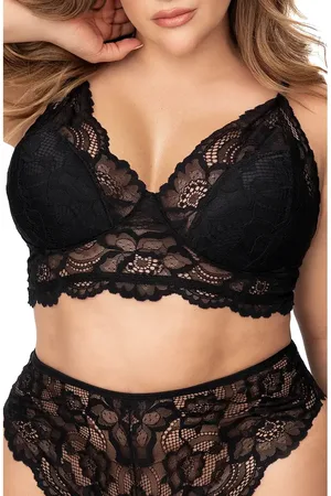 Mapalé Scalloped Lace Bra & Briefs in at Nordstrom, Size 1X