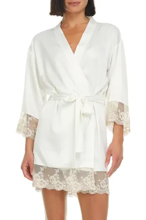 Flora Nikrooz Rosa Satin Robe in at Nordstrom, Size X-Small