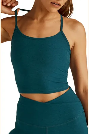 Beyond Yoga Space Dye Slim Racerback Crop Tank in at Nordstrom, Size X-Small