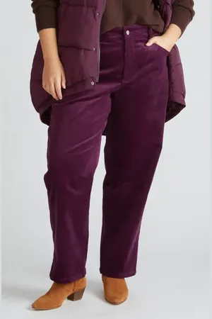 UNIVERSAL STANDARD Cassidy High Waist Corduroy Straight Leg Pants in at Nordstrom, Size 38W