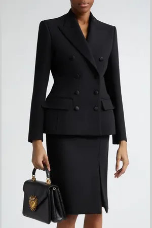 Dolce & Gabbana Turlington Double Breasted Wool Blend Blazer in at Nordstrom, Size 2 Us