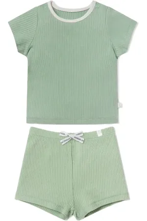 Mori Fitted Two-Piece Rib Short Pajamas in at Nordstrom, Size 3-6M