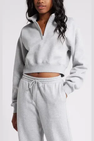 BP. Quarter Zip Fleece Detail Sweatshirt in at Nordstrom, Size X-Small