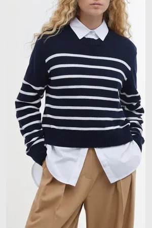 Barbour Emery Stripe Crop Cotton & Cashmere Sweater in at Nordstrom, Size 4 Us