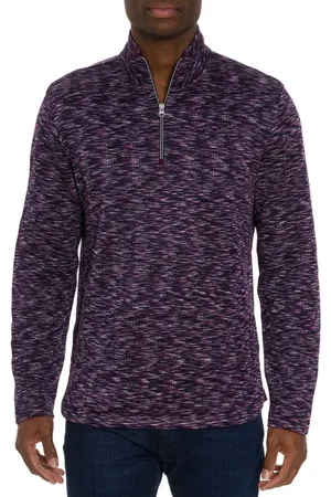 Robert Graham Waterford Space Dye Quarter Zip Pullover in at Nordstrom, Size Small