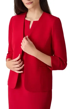 Kasper Cardigan-Style Stretch Crepe Blazer in at Nordstrom, Size 4