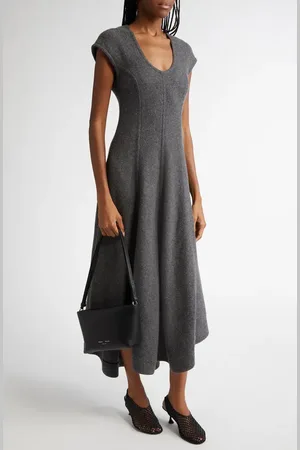 Proenza Schouler Delilah M??lange Heavyweight Jersey Midi Dress in at Nordstrom, Size 0