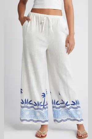 Rip Curl Santorini Border Print Palazzo Pants in at Nordstrom, Size X-Small