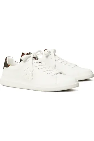 Tory Burch Double T Howell Court Sneaker in Titanium White /Creta at Nordstrom, Size 10
