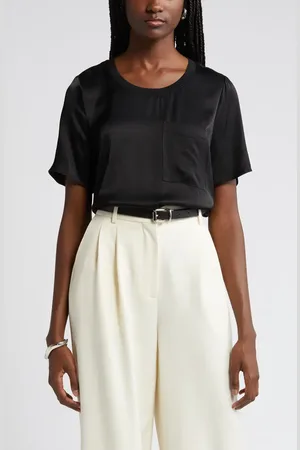 Nordstrom Woven Pocket T-Shirt in at , Size Xx-Small