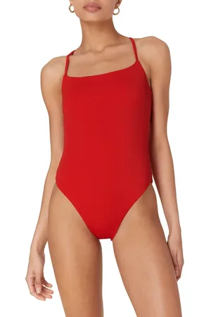 Andie The Fiji Lace-Up Back Long Torso One-Piece Swimsuit in at Nordstrom, Size X-Small Long