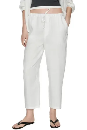 MANGO Linen Drawstring Pants in at Nordstrom, Size Xx-Small