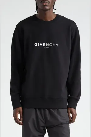 Givenchy Reverse Logo Cotton Crewneck Sweatshirt in at Nordstrom, Size Medium