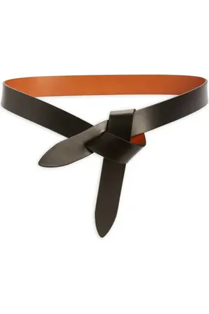 Isabel Marant Lecce Knotted Reversible Leather Belt in at Nordstrom, Size Small
