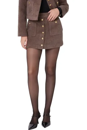 ENGLISH FACTORY Button Knit Miniskirt in at Nordstrom, Size X-Small