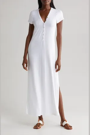 Robin Piccone Amy Rib Cover-Up Dress in at Nordstrom, Size X-Small
