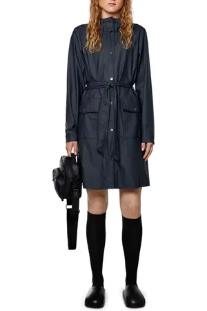 Rains Curve Waterproof Belted Jacket in at Nordstrom, Size X-Small