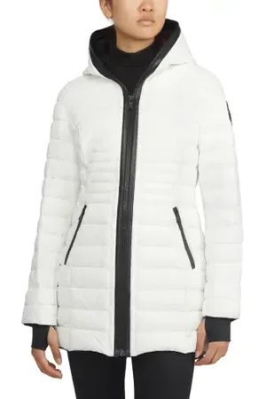 Pajar Lyvien Light Weight Packable Puffer with Zip to Top Fixed Hood in at Nordstrom, Size X-Large