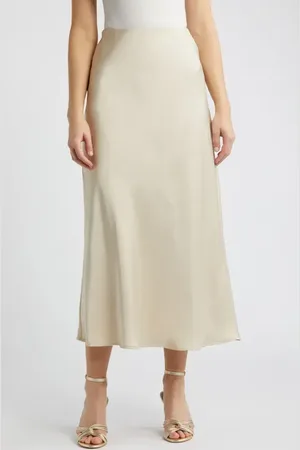 Tahari ASL Satin Maxi Skirt in at Nordstrom, Size 16