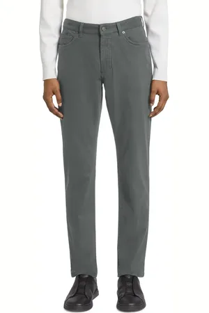 Ermenegildo Zegna City Fit Stretch Cotton Pants in at Nordstrom, Size 32