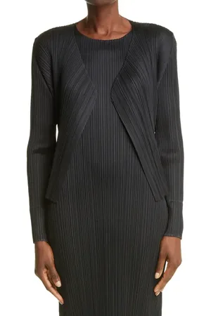 PLEATS PLEASE ISSEY MIYAKE Pleats Pleats Issey Miyake Pleated Open Front Crop Cardigan in at Nordstrom, Size 3
