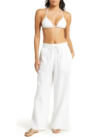 SEA LEVEL Sunset Beach High Waist Cotton Gauze Cover-Up Pants in at Nordstrom, Size X-Small