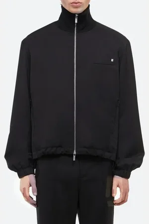 Helmut Lang Relaxed Virgin Wool Bomber Jacket in at Nordstrom, Size Large