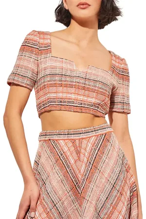 Ming Wang Tweed Handkerchief Hem Knit Skirt in at Nordstrom, Size X-Small