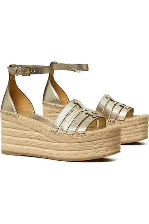 Tory Burch Ines Ankle Strap Espadrille Platform Wedge Sandal in at Nordstrom, Size 11