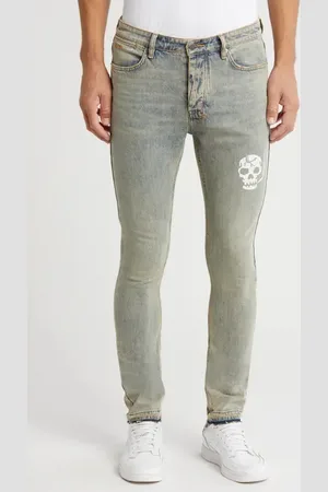 KSUBI Van Winkle Stagelight Skull Release Hem Skinny Jeans in at Nordstrom, Size 33