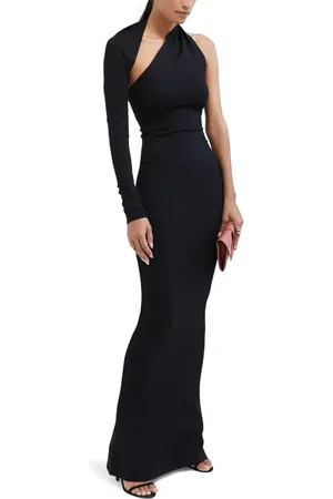 Marcella Manhattan One-Shoulder Ponte Knit Gown in at Nordstrom, Size X-Small