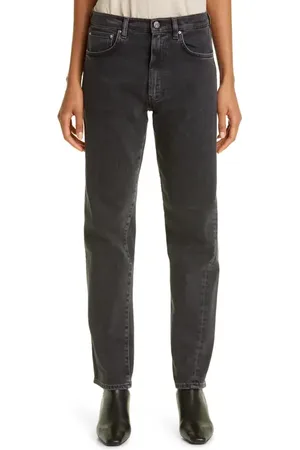 Totême Twisted Seam High Waist Straight Leg Jeans in at Nordstrom, Size 24 32