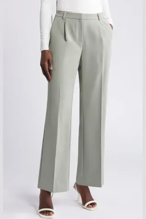 Open Edit Pleated Mid Rise Trousers in at Nordstrom, Size 00