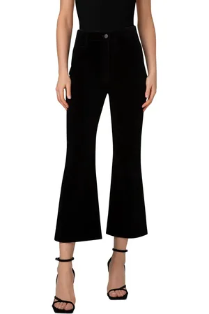 AKRIS Cali Stretch Velveteen Crop Bootcut Pants in at Nordstrom, Size 12