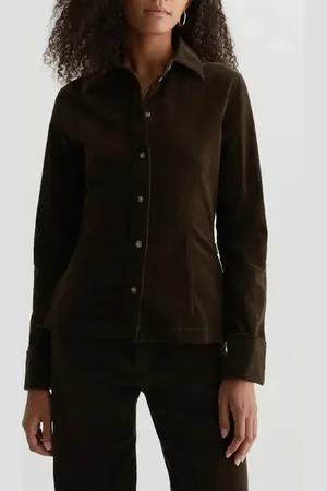 AG Cheryl Stretch Velveteen Shirt Jacket in at Nordstrom, Size Small