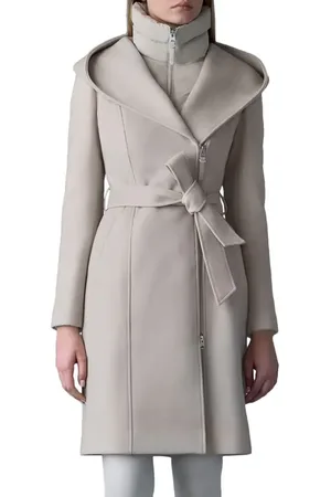 Mackage Shia-SLB 2-in-1 Double Face Wool Coat with Removable Bib in at Nordstrom, Size Xx-Large