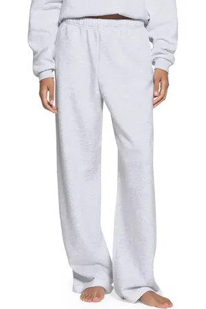 SKIMS Cotton Blend Fleece Classic Straight Leg Pants in at Nordstrom, Size X-Small