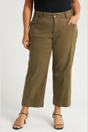 Kut From The Kloth High Waist Crop Wide Leg Pants in at Nordstrom, Size 14W